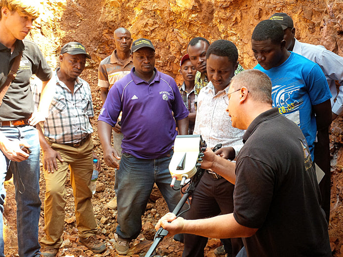 Gold field exploration with Black Hawk metal detector in Tanzania, Africa