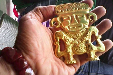 Reliquia de oro encontrada en Sudamérica
